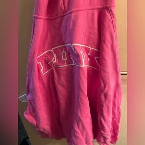 Pink Logo Zip-Up Hoodie